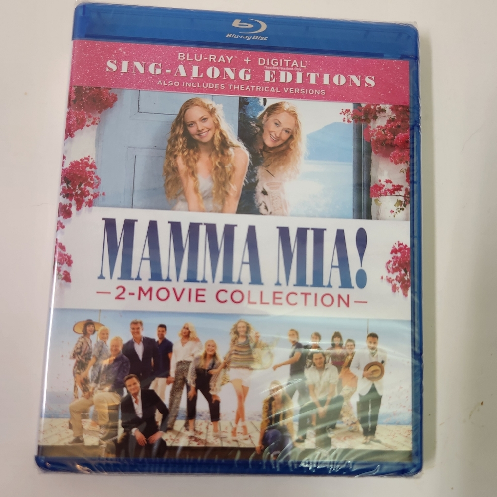 🆕MAMMA MIA The Movie &  HERE WE GO AGAIN  2 Movie Sing Along Edition on BLU-RAY